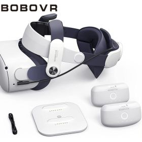 BOBOVR M2 Plus Strap BOBOVR M2 Plus Head Strap Twin Battery Combo Compatible with Meta Oculus Quest 2