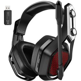 Mpow Iron Pro Wireless Gaming Headset USB/3.5mm Headphone with Noise Canceling Mic 3D Surround 20h Playback for PS5 PS4 PC Gamer (Color: Gaming Headset)