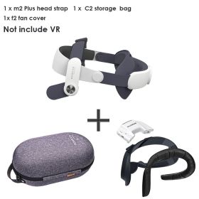 BOBOVR M2 Plus Elite Head Strap Compatible with Meta/Oculus Quest 2 ,Enhanced Comfort and Reduce Facial Press Quest2 Accessories (Color: SH-M2 Plus-F2-C2)