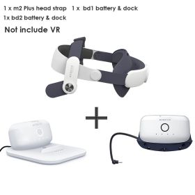 BOBOVR M2 Plus Elite Head Strap Compatible with Meta/Oculus Quest 2 ,Enhanced Comfort and Reduce Facial Press Quest2 Accessories (Color: SH-M2 plus-BD1-BD2-1)