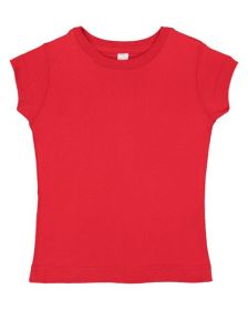 Toddler Girls Fine Jersey T-Shirt - CHILL - 2T (Color: Red, size: 4T)